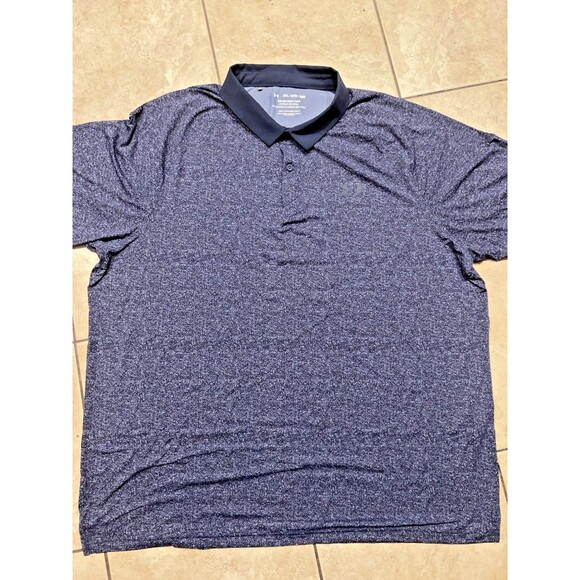 Under Armour Shirt Mens 3XL Blue Iso Chill Performance Golf Polo Cool Heatgear - Picture 1 of 8